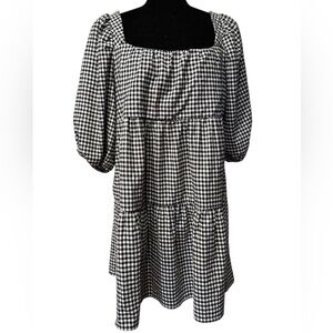 Harper Black and White Tiered Ruffled Sundress 100%Cotton ⭐️Pre Owned⭐️